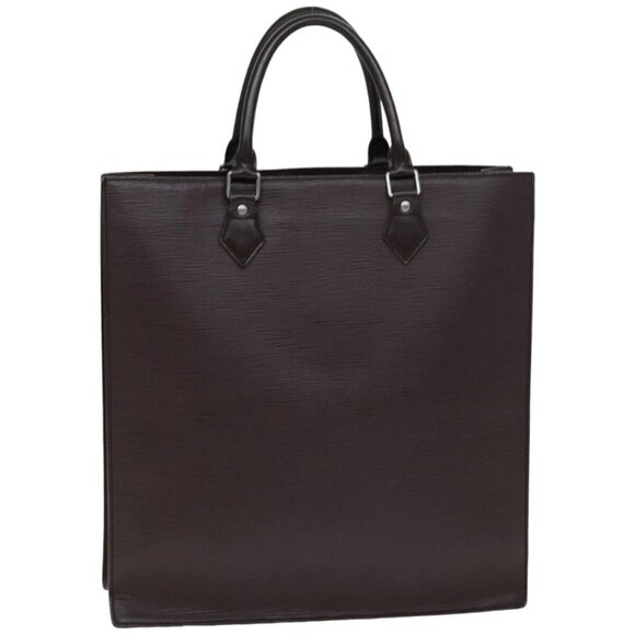 LOUIS VUITTON Epi Sac Plat Hand Bag Mocha Brown LV Auth - Picture 1 of 16